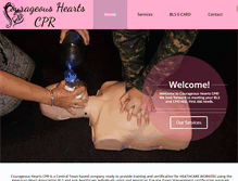 Tablet Screenshot of courageousheartscpr.com